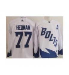 Men's Tampa Bay Lightning #77 Victor Hedman White 2022 Stadium Series Authentic Jersey