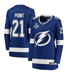 Women's Tampa Bay Lightning #77 Victor Hedman Fanatics Branded Blue Home 2020 Stanley Cup Champions Breakaway Jersey