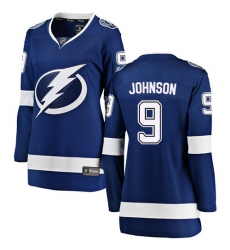 Women's Tampa Bay Lightning #9 Tyler Johnson Fanatics Branded Royal Blue Home Breakaway NHL Jersey