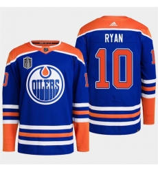 Men's Edmonton Oilers #10 Derek Ryan Royal 2024 Stanley Cup Final Stitched Jersey