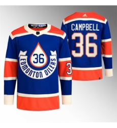 Men's Edmonton Oilers #36 Jack Campbell 2023 Royal Heritage Classic Primegreen Stitched Jersey