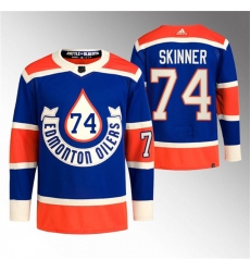 Men's Edmonton Oilers #74 Stuart Skinner 2023 Royal Heritage Classic Primegreen Stitched Jersey