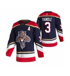 Men's Florida Panthers #3 Keith Yandle Black 2020-21 Reverse Retro Alternate Hockey Jersey