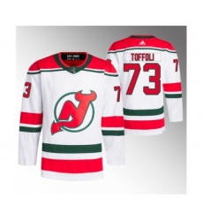 Men's New Jersey Devils #73 Tyler Toffoli White Stitched Jersey