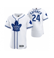 Men's Toronto Maple Leafs #24 Kasperi Kapanen 2020 Hockey x Baseball Crossover Edition Jersey White