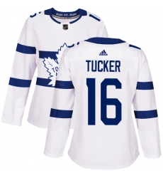 Women's Adidas Toronto Maple Leafs #16 Darcy Tucker Authentic White 2018 Stadium Series NHL Jersey