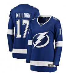 Women's Tampa Bay Lightning #17 Alex Killorn Fanatics Branded Blue Breakaway Player Jersey