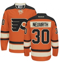 Women's Reebok Philadelphia Flyers #30 Michal Neuvirth Authentic Orange New Third NHL Jersey