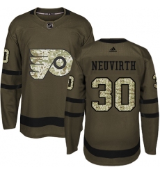 Youth Adidas Philadelphia Flyers #30 Michal Neuvirth Authentic Green Salute to Service NHL Jersey