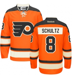 Women's Reebok Philadelphia Flyers #8 Dave Schultz Premier Orange New Third NHL Jersey