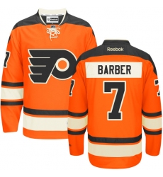 Women's Reebok Philadelphia Flyers #7 Bill Barber Authentic Orange New Third NHL Jersey