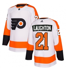 Women's Adidas Philadelphia Flyers #21 Scott Laughton Authentic White Away NHL Jersey