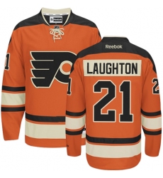 Youth Reebok Philadelphia Flyers #21 Scott Laughton Authentic Orange New Third NHL Jersey