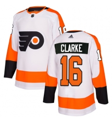 Youth Adidas Philadelphia Flyers #16 Bobby Clarke Authentic White Away NHL Jersey