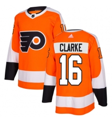 Youth Adidas Philadelphia Flyers #16 Bobby Clarke Premier Orange Home NHL Jersey