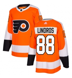 Youth Adidas Philadelphia Flyers #88 Eric Lindros Authentic Orange Home NHL Jersey