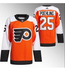 Men's Philadelphia Flyers #25 Ryan Poehling 2023-24 Orange Stitched Jersey