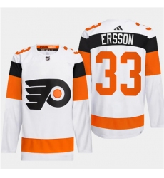 Men's Philadelphia Flyers #33 Samuel Ersson White 2024 Stadium Series Stitched Jersey