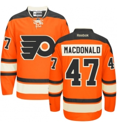 Women's Reebok Philadelphia Flyers #47 Andrew MacDonald Authentic Orange New Third NHL Jersey