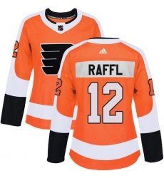 Women's Adidas Philadelphia Flyers #12 Michael Raffl Premier Orange Home NHL Jersey