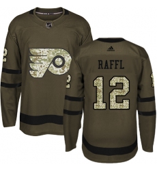 Youth Adidas Philadelphia Flyers #12 Michael Raffl Premier Green Salute to Service NHL Jersey