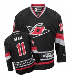 Women's Reebok Carolina Hurricanes #11 Jordan Staal Authentic Black Third NHL Jersey