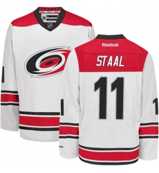 Women's Reebok Carolina Hurricanes #11 Jordan Staal Authentic White Away NHL Jersey