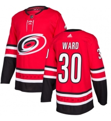 Men's Adidas Carolina Hurricanes #30 Cam Ward Premier Red Home NHL Jersey