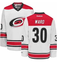 Women's Reebok Carolina Hurricanes #30 Cam Ward Authentic White Away NHL Jersey