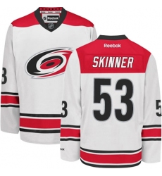 Youth Reebok Carolina Hurricanes #53 Jeff Skinner Authentic White Away NHL Jersey