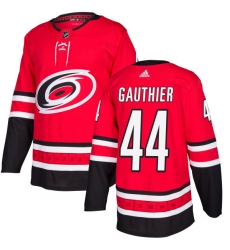 Men's Adidas Carolina Hurricanes #44 Julien Gauthier Authentic Red Home NHL Jersey