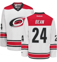 Youth Reebok Carolina Hurricanes #24 Jake Bean Authentic White Away NHL Jersey