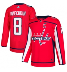 Men's Adidas Washington Capitals #8 Alex Ovechkin Authentic Red Home NHL Jersey