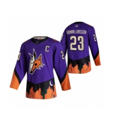 Men's Arizona Coyotes #23 Oliver Ekman-Larsson Purple 2020-21 Reverse Retro Alternate Hockey Jersey