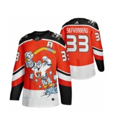 Men's Anaheim Ducks #33 Jakob Silfverberg Red 2020-21 Reverse Retro Alternate Hockey Jersey