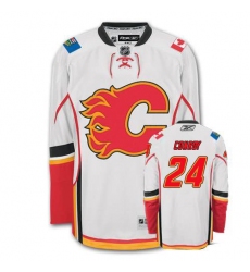 Women's Reebok Calgary Flames #24 Craig Conroy Authentic White Away NHL Jersey