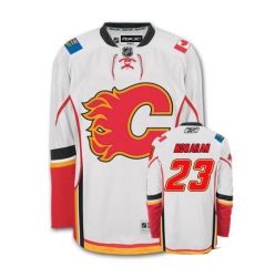 Women's Reebok Calgary Flames #23 Sean Monahan Authentic White Away NHL Jersey