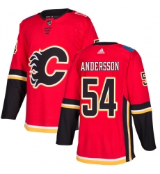 Youth Adidas Calgary Flames #54 Rasmus Andersson Premier Red Home NHL Jersey