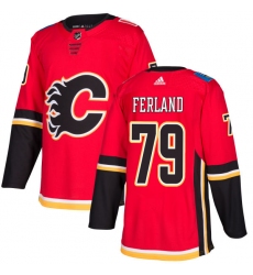 Men's Adidas Calgary Flames #79 Michael Ferland Authentic Red Home NHL Jersey