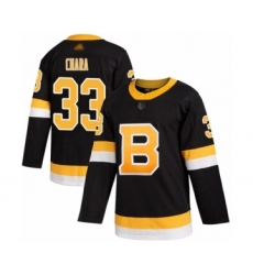 Men's Boston Bruins #33 Zdeno Chara Authentic Black Alternate Hockey Jersey