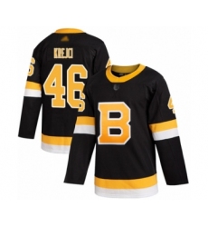 Men's Boston Bruins #46 David Krejci Authentic Black Alternate Hockey Jersey