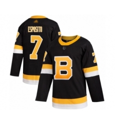 Men's Boston Bruins #7 Phil Esposito Authentic Black Alternate Hockey Jersey