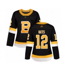 Women's Boston Bruins #12 Adam Oates Authentic Black Alternate Hockey Jersey