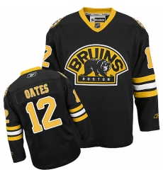 Youth Reebok Boston Bruins #12 Adam Oates Authentic Black Third NHL Jersey