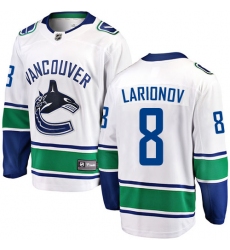 Youth Vancouver Canucks #8 Igor Larionov Fanatics Branded White Away Breakaway NHL Jersey