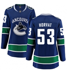 Women's Vancouver Canucks #53 Bo Horvat Fanatics Branded Blue Home Breakaway NHL Jersey