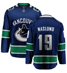 Men's Vancouver Canucks #19 Markus Naslund Fanatics Branded Blue Home Breakaway NHL Jersey