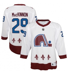 Youth Colorado Avalanche #29 Nathan MacKinnon White 2020-21 Special Edition Replica Player Jersey