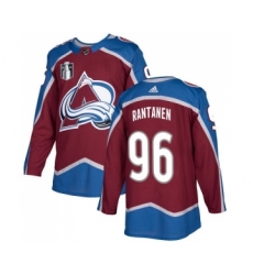 Men's Colorado Avalanche #96 Mikko Rantanen 2022 Burgundy Stanley Cup Final Patch Stitched Jersey