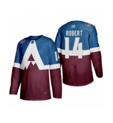 Women's Colorado Avalanche #14 Rene Robert Authentic Burgundy Blue 2020 Stadium Series Hockey Jersey